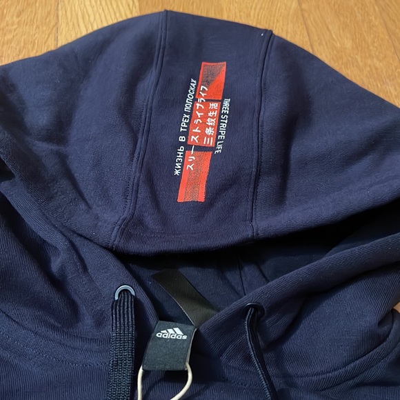 GBL Adidas Cropped Sweatshirt in Navy Blue - Picture 4 of 6